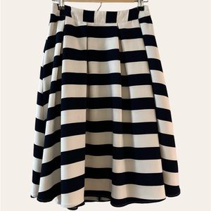 Lucy Paris Navy Stripe High Waist Skirt